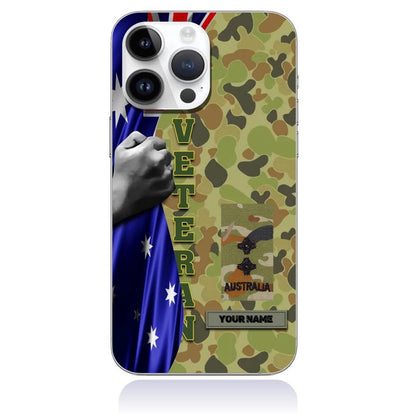 Coque de téléphone personnalisée pour soldat/vétéran australien imprimée - 3101230004