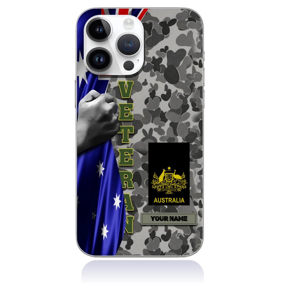 Coque de téléphone personnalisée pour soldat/vétéran australien imprimée - 3101230004