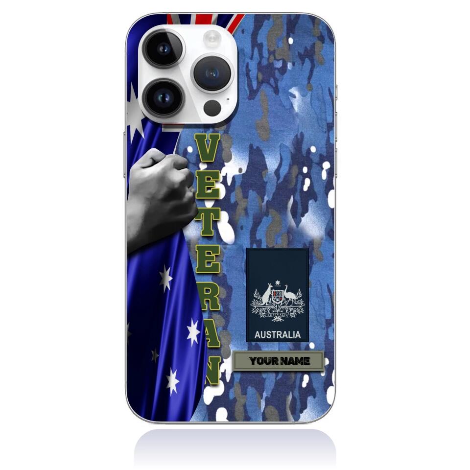 Coque de téléphone personnalisée pour soldat/vétéran australien imprimée - 3101230004