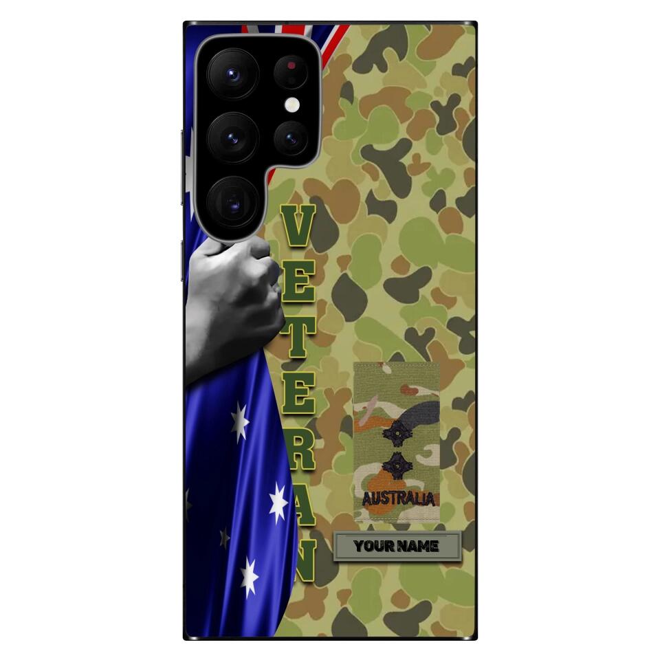 Coque de téléphone personnalisée pour soldat/vétéran australien imprimée - 3101230004