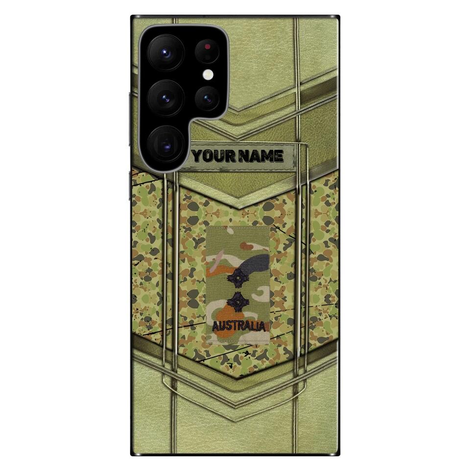 Coque de téléphone personnalisée pour soldat/vétéran australien - 3101230009