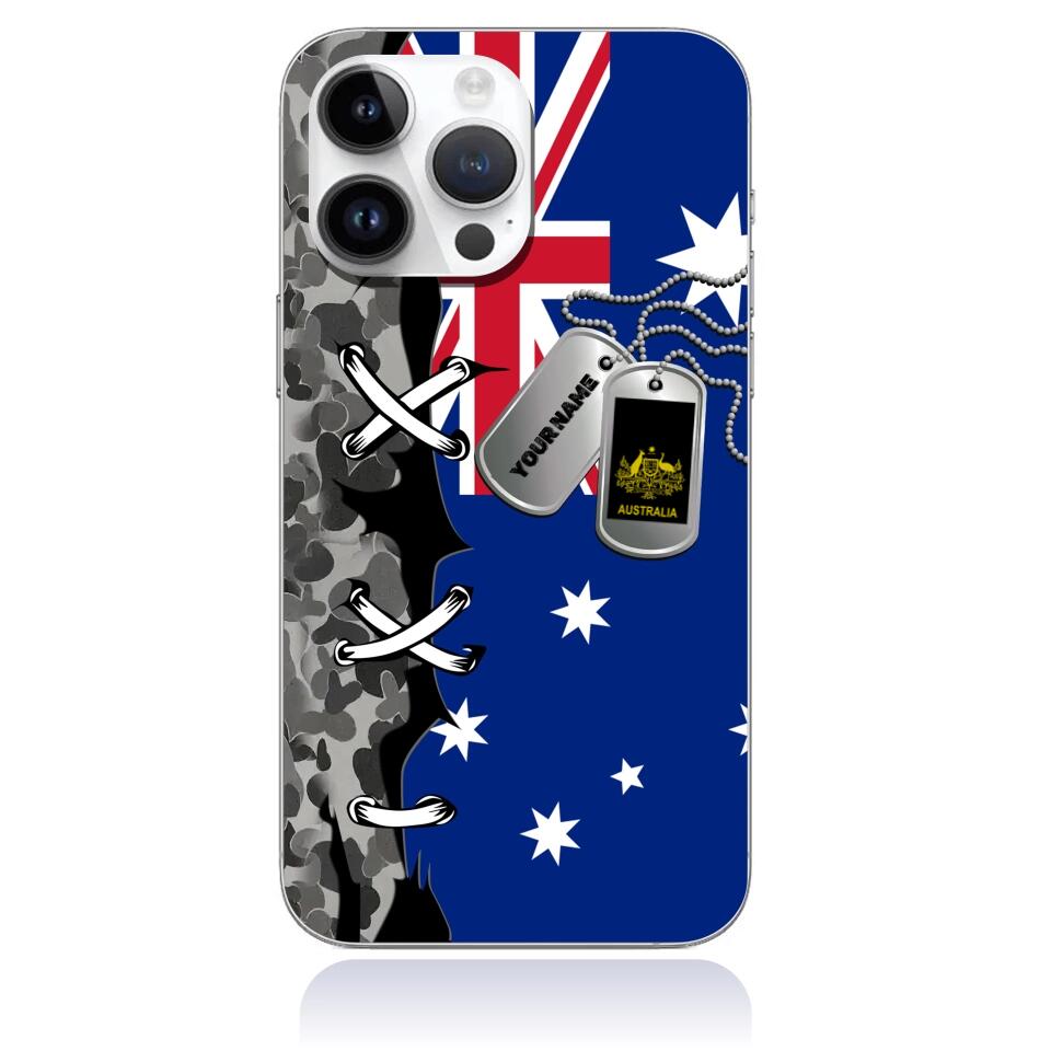 Coque de téléphone personnalisée pour soldat/vétéran australien - 3101230005