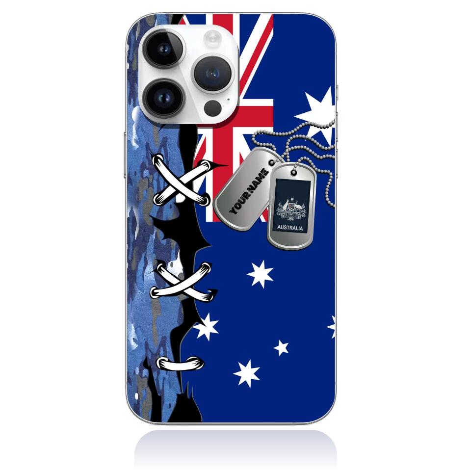 Coque de téléphone personnalisée pour soldat/vétéran australien - 3101230005