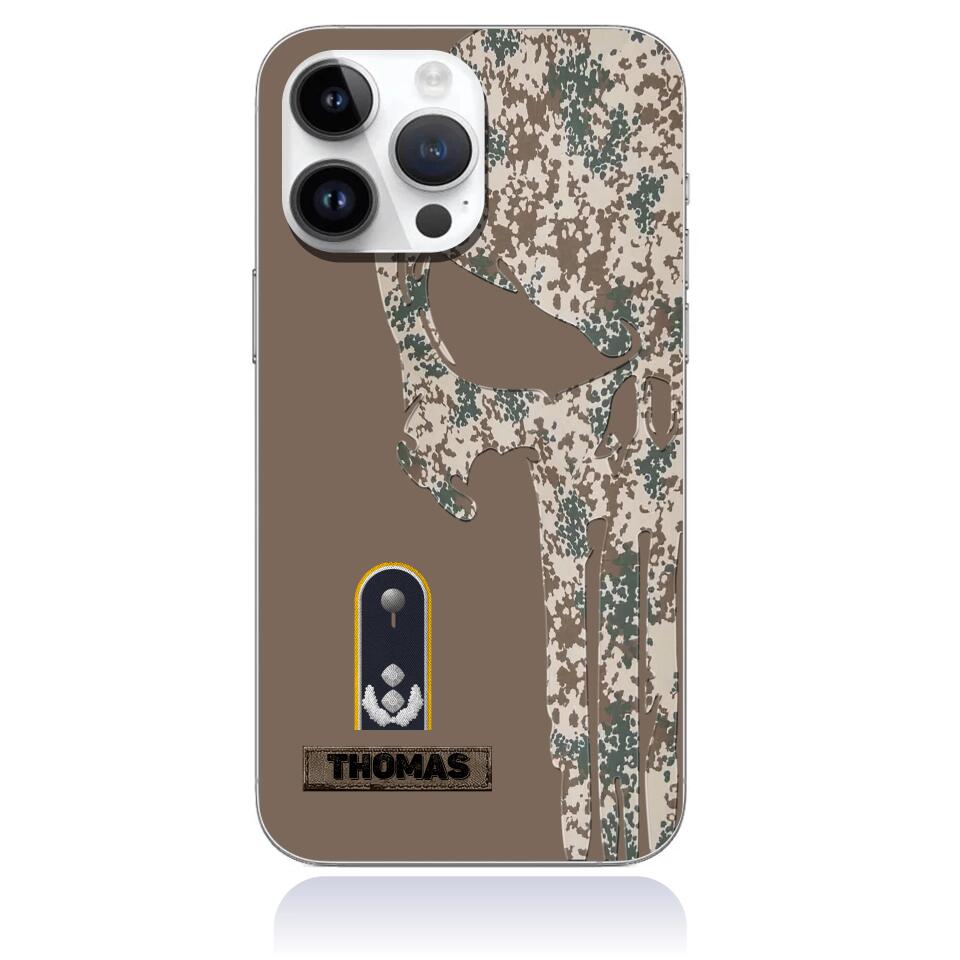 Coque de téléphone personnalisée imprimée pour soldat/vétéran allemand - 2602230004