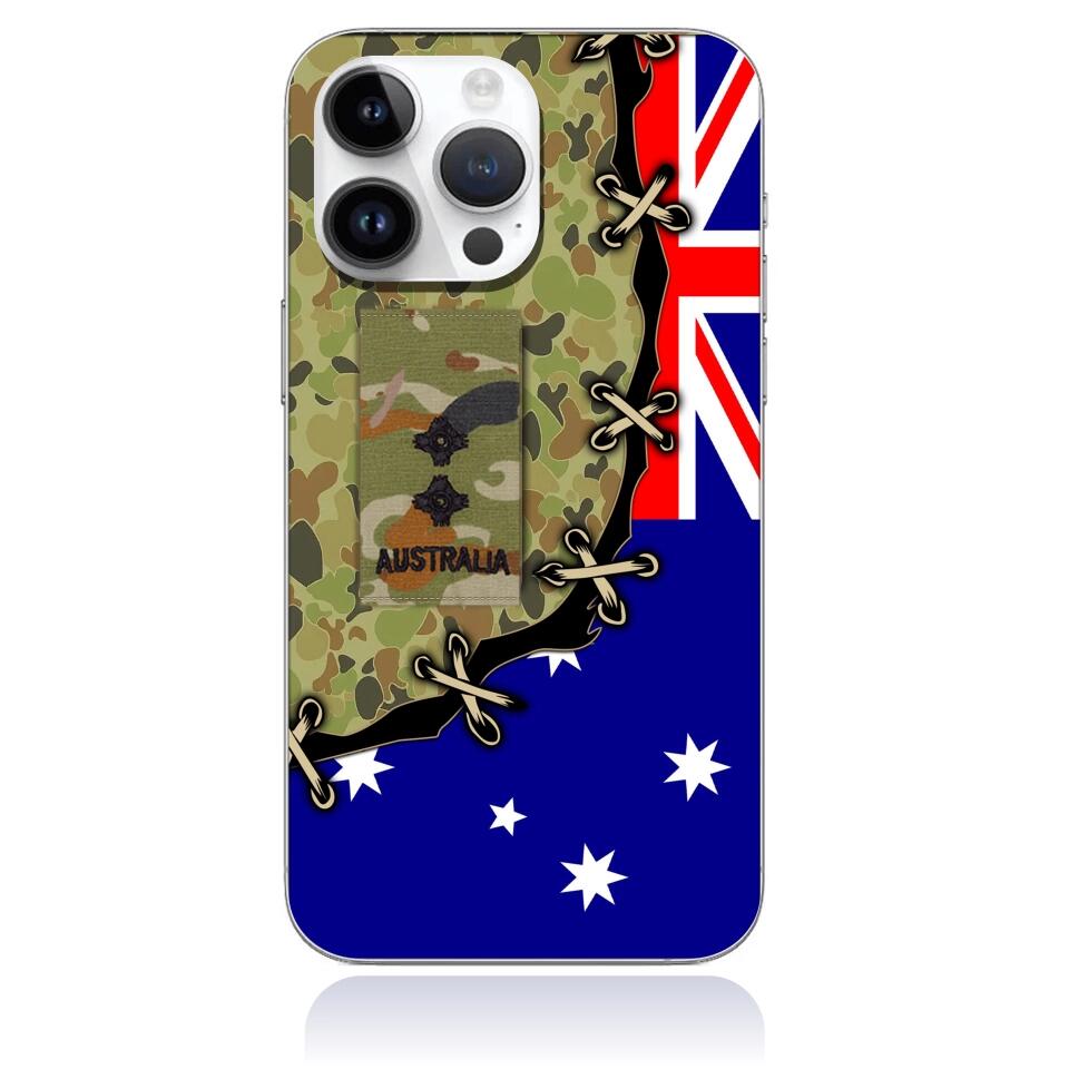 Coque de téléphone personnalisée pour soldat/vétéran australien - 22002230001