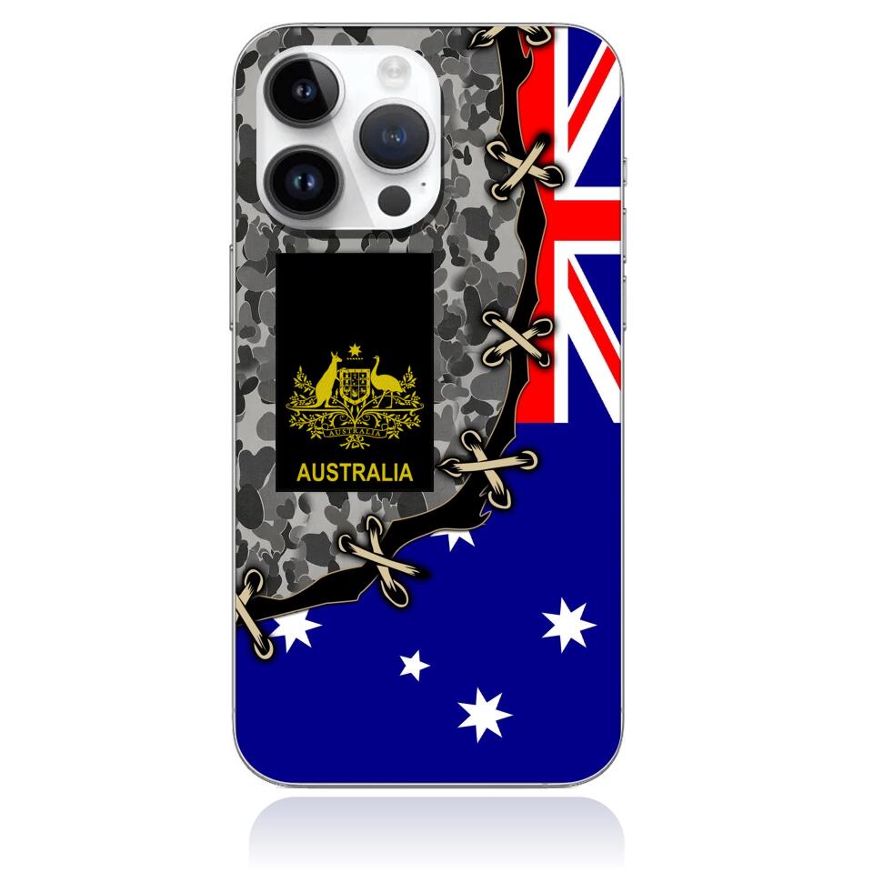 Coque de téléphone personnalisée pour soldat/vétéran australien - 22002230001