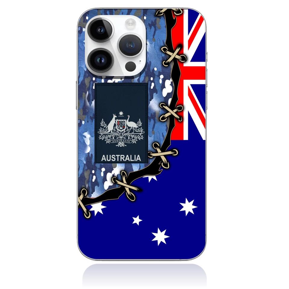 Coque de téléphone personnalisée pour soldat/vétéran australien - 22002230001