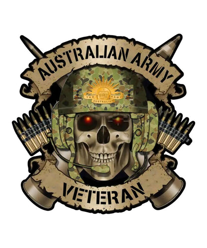 Personalized Rank Australian Soldier/Veterans Camo Cut Metal Sign - 01022400010