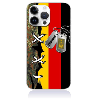 Coque de téléphone personnalisée imprimée pour soldat/vétéran allemand - 1602230006