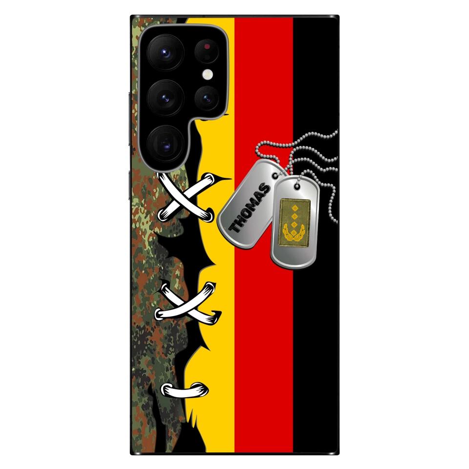 Coque de téléphone personnalisée imprimée pour soldat/vétéran allemand - 1602230006