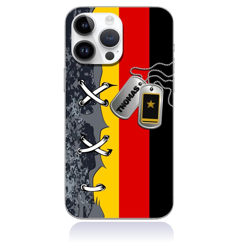 Coque de téléphone personnalisée imprimée pour soldat/vétéran allemand - 1602230006