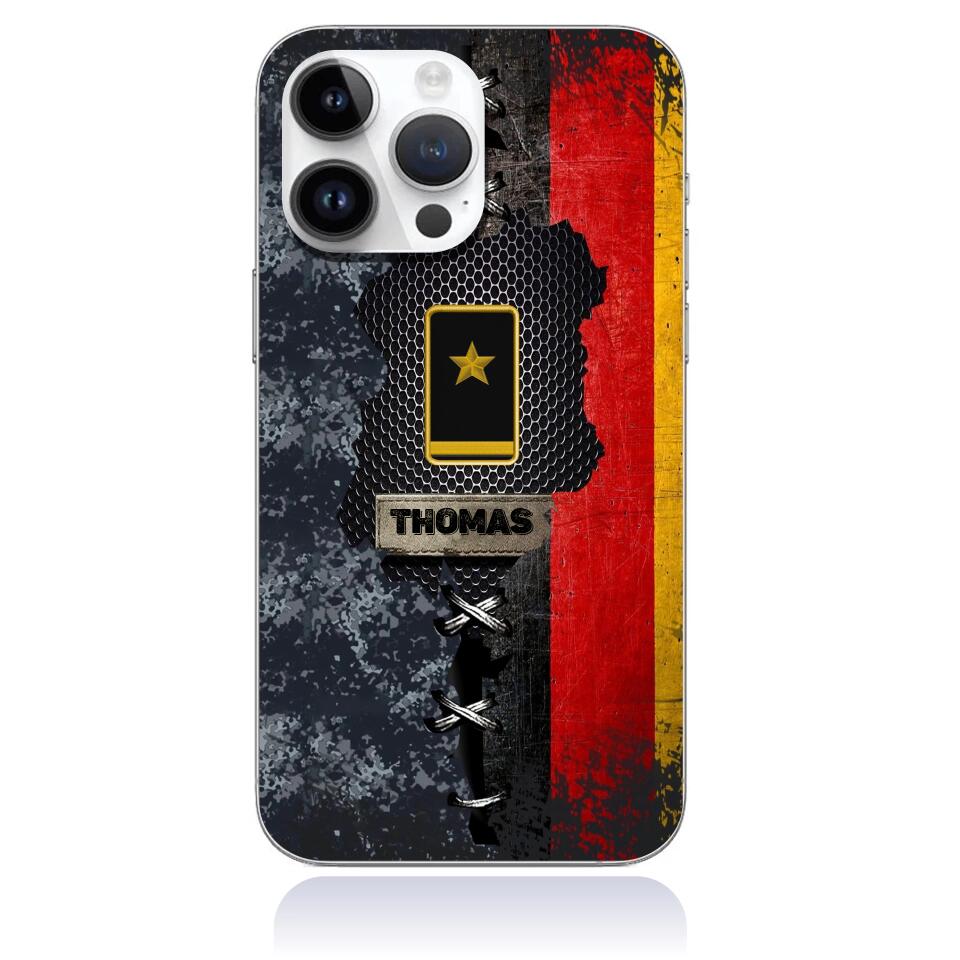 Coque de téléphone personnalisée imprimée pour soldat/vétéran allemand - 2602230007