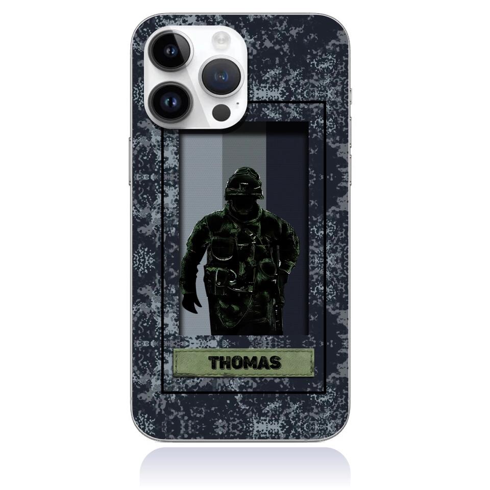 Coque de téléphone personnalisée imprimée pour soldat/vétéran allemand - 2602230009