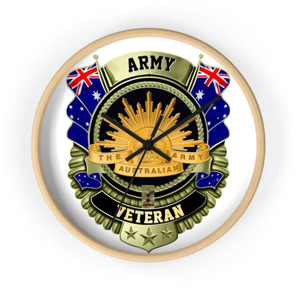 Personalisierter Rang australischer Soldat/Veteranen Camouflage Holzuhr - 0102240008