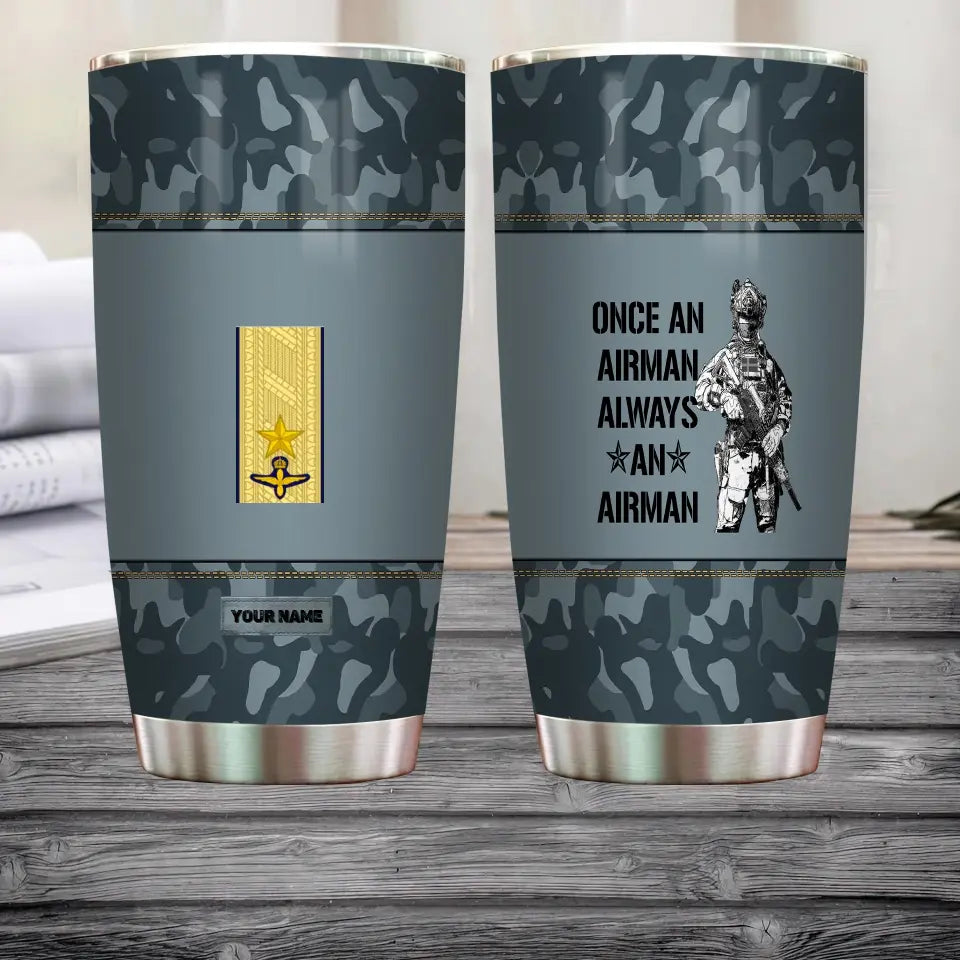 Personalized Swedish Veteran/Soldier With Rank And Name Camo Tumbler All Over Printed - 0805230004