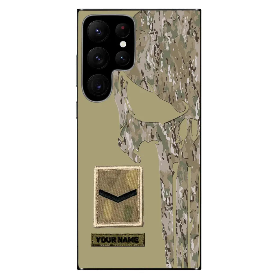 Coque de téléphone personnalisée pour soldat/vétéran du Royaume-Uni - 2705230004- D04