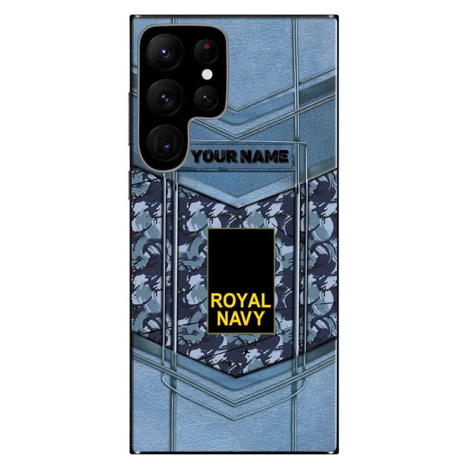 Coque de téléphone personnalisée pour soldat/vétéran du Royaume-Uni - 2705230005- D04