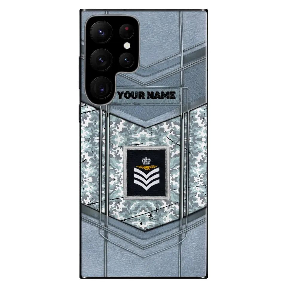 Coque de téléphone personnalisée pour soldat/vétéran du Royaume-Uni - 2705230005- D04