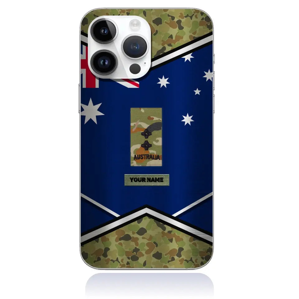 Coque de téléphone personnalisée pour soldat/vétéran australien imprimée - 3005230001-D04