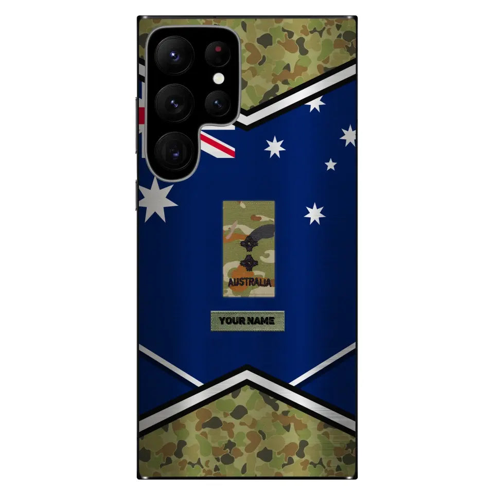 Coque de téléphone personnalisée pour soldat/vétéran australien imprimée - 3005230001-D04