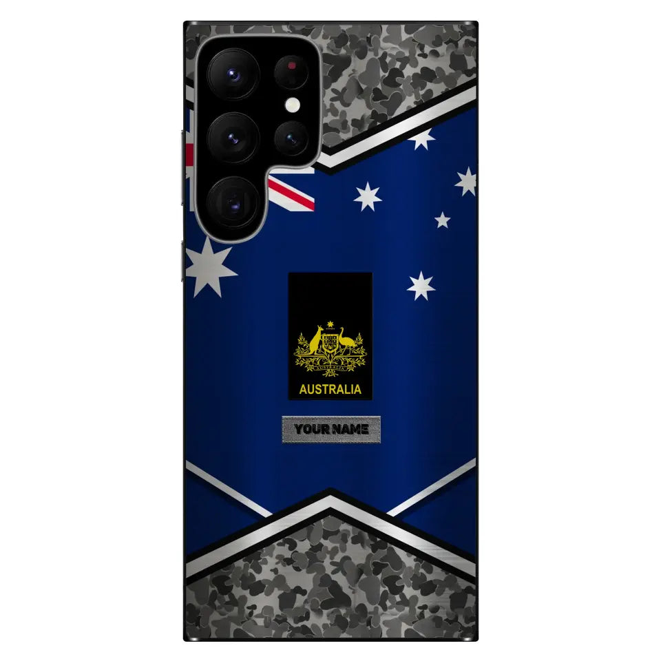 Coque de téléphone personnalisée pour soldat/vétéran australien imprimée - 3005230001-D04