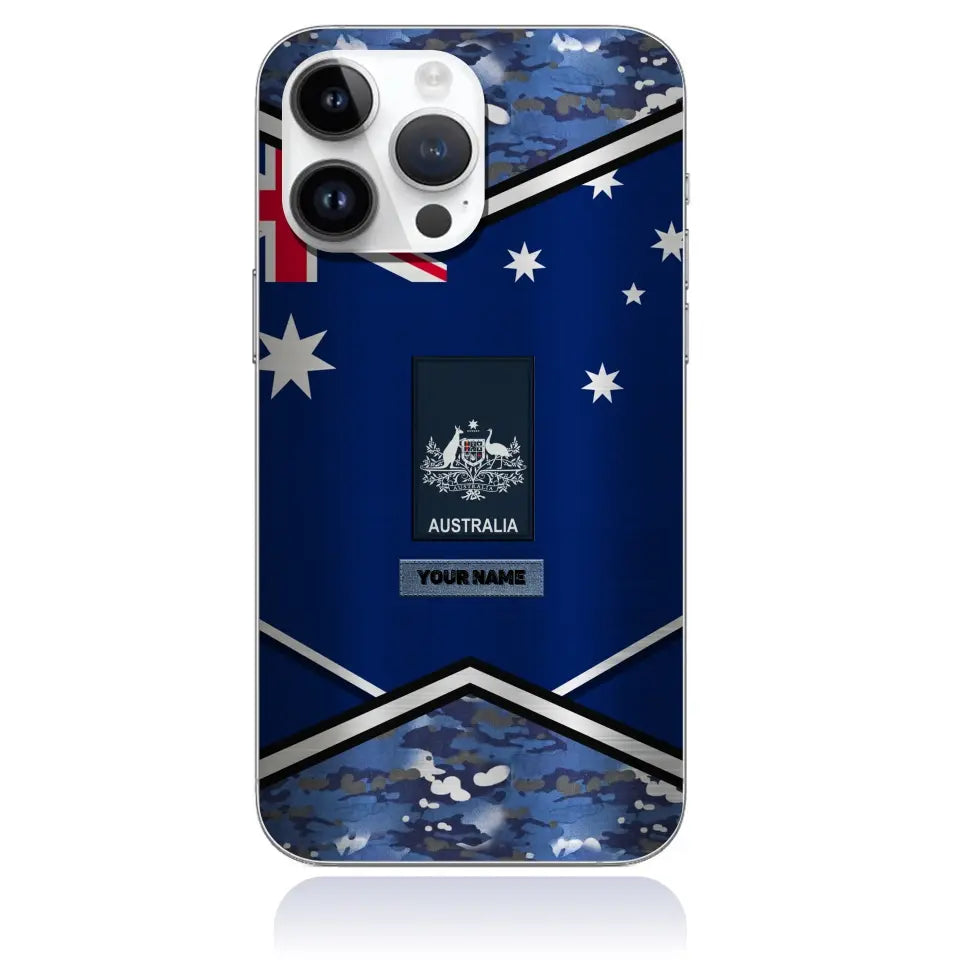 Coque de téléphone personnalisée pour soldat/vétéran australien imprimée - 3005230001-D04