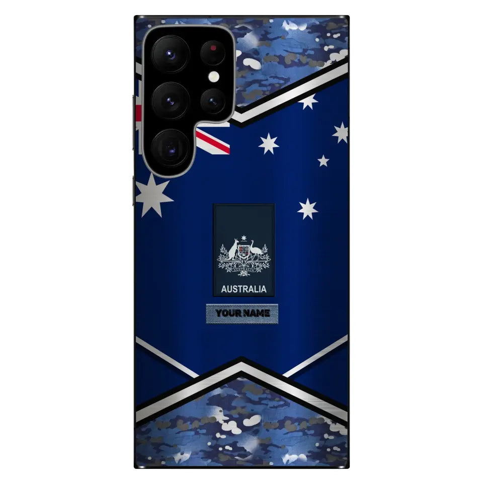 Coque de téléphone personnalisée pour soldat/vétéran australien imprimée - 3005230001-D04