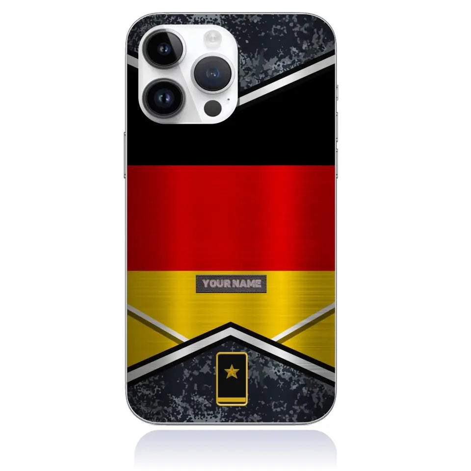 Coque de téléphone personnalisée pour soldat/vétéran allemand - 3005230002-D04