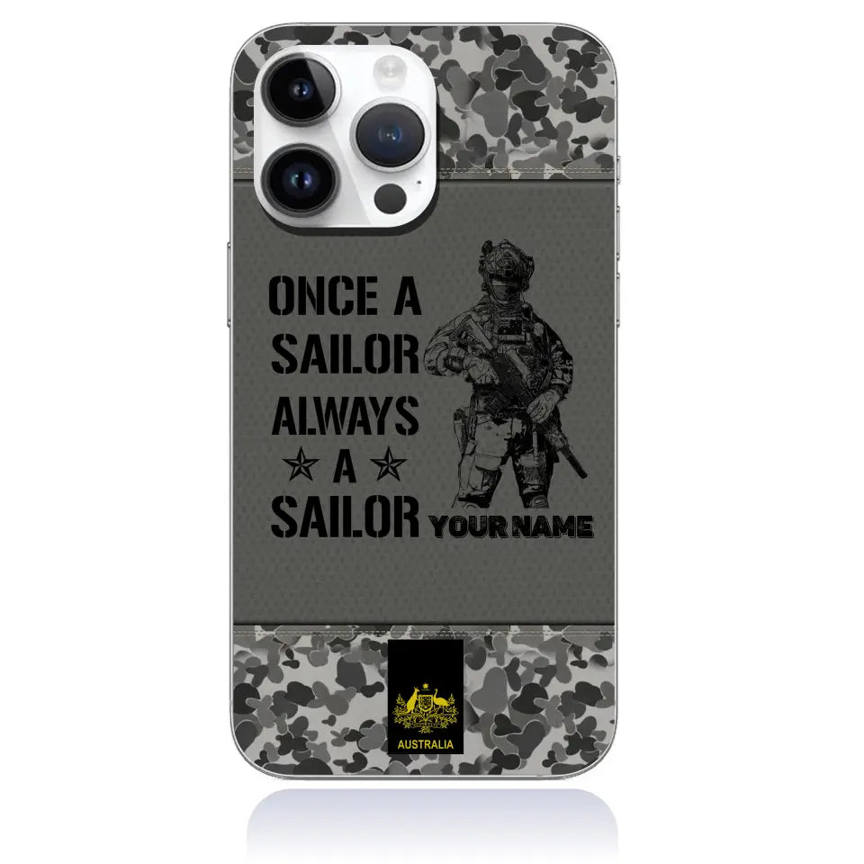 Coque de téléphone personnalisée pour soldat/vétéran australien imprimée - 3105230001-D04