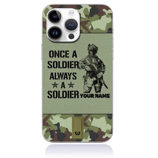 Coque de téléphone personnalisée imprimée pour soldat/vétéran irlandais - 3105230001-D04