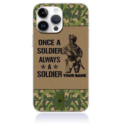 Coque de téléphone personnalisée imprimée pour soldat/vétéran suédois - 3105230001-D04