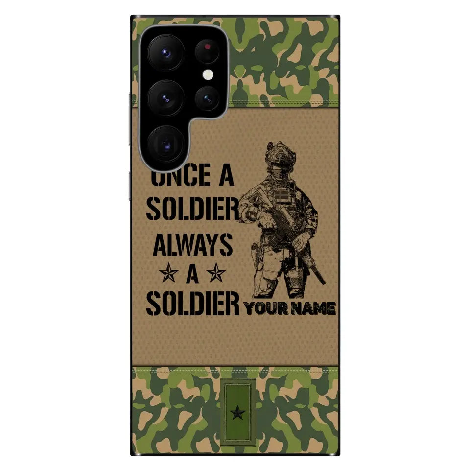 Coque de téléphone personnalisée imprimée pour soldat/vétéran suédois - 3105230001-D04