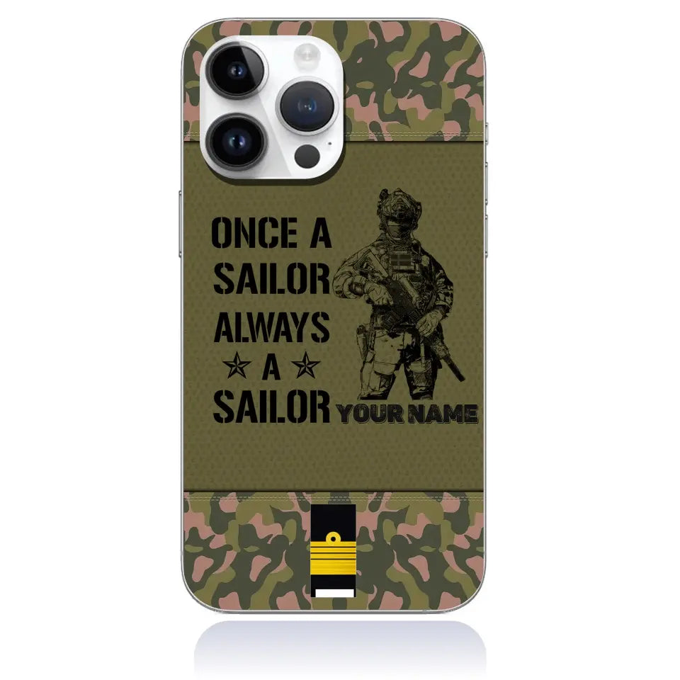 Coque de téléphone personnalisée imprimée pour soldat/vétéran suédois - 3105230001-D04