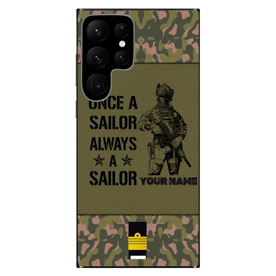 Coque de téléphone personnalisée imprimée pour soldat/vétéran suédois - 3105230001-D04