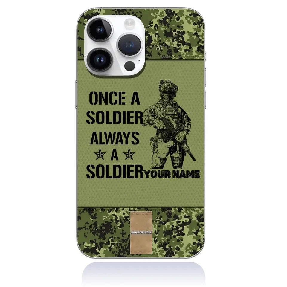 Coque de téléphone personnalisée imprimée pour soldat/vétéran du Danemark - 3105230002-D04