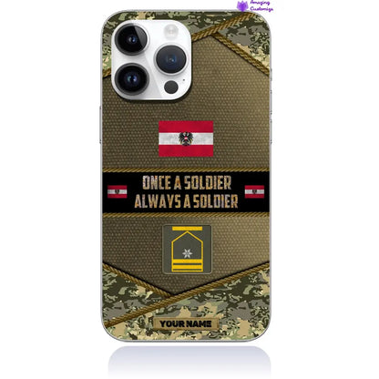 Personalized Austria Soldier/Veterans With Rank And Name Phone Case Printed - 2506230001