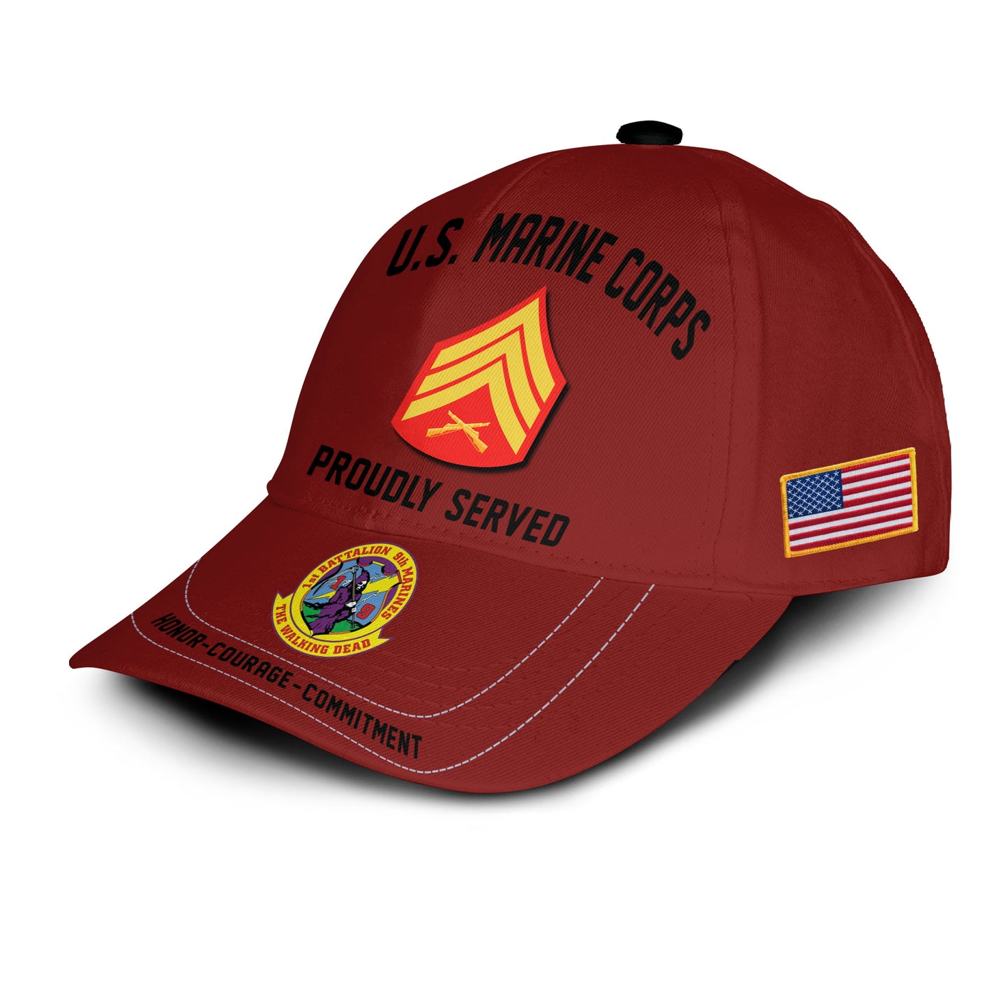 US Military – Marine Battalion All Over Print Cap