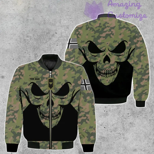 Personalized Norway Soldier/ Veteran Camo With Name And Rank Bomber Jacket 3D Printed - 2106230001