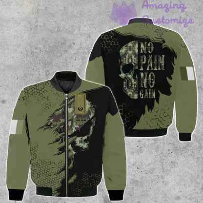 Personalized Ireland Soldier/ Veteran Camo With Name And Rank Bomber Jacket 3D Printed - 2806230002