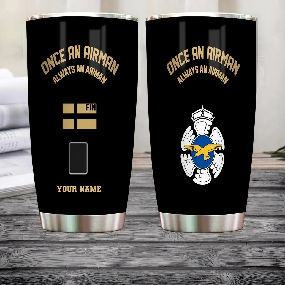 Personalized Finland Veteran/ Soldier With Rank And Name Camo Tumbler Gold Flag - 2607230001