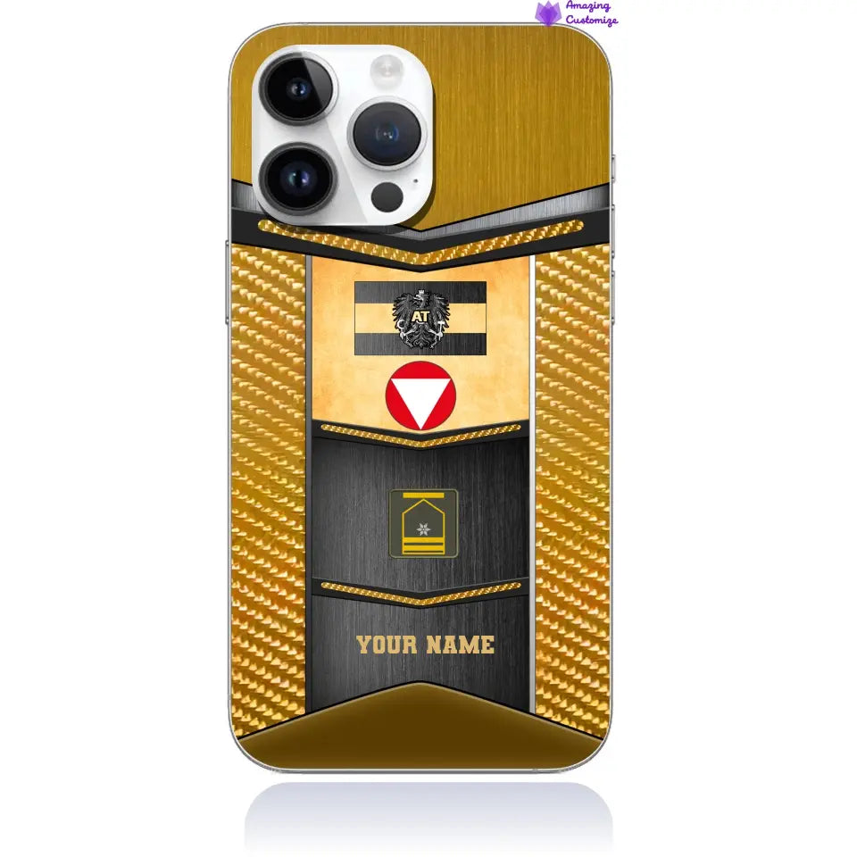 Personalized Austria Soldier/Veterans With Rank And Name Phone Case Printed - 2607230001