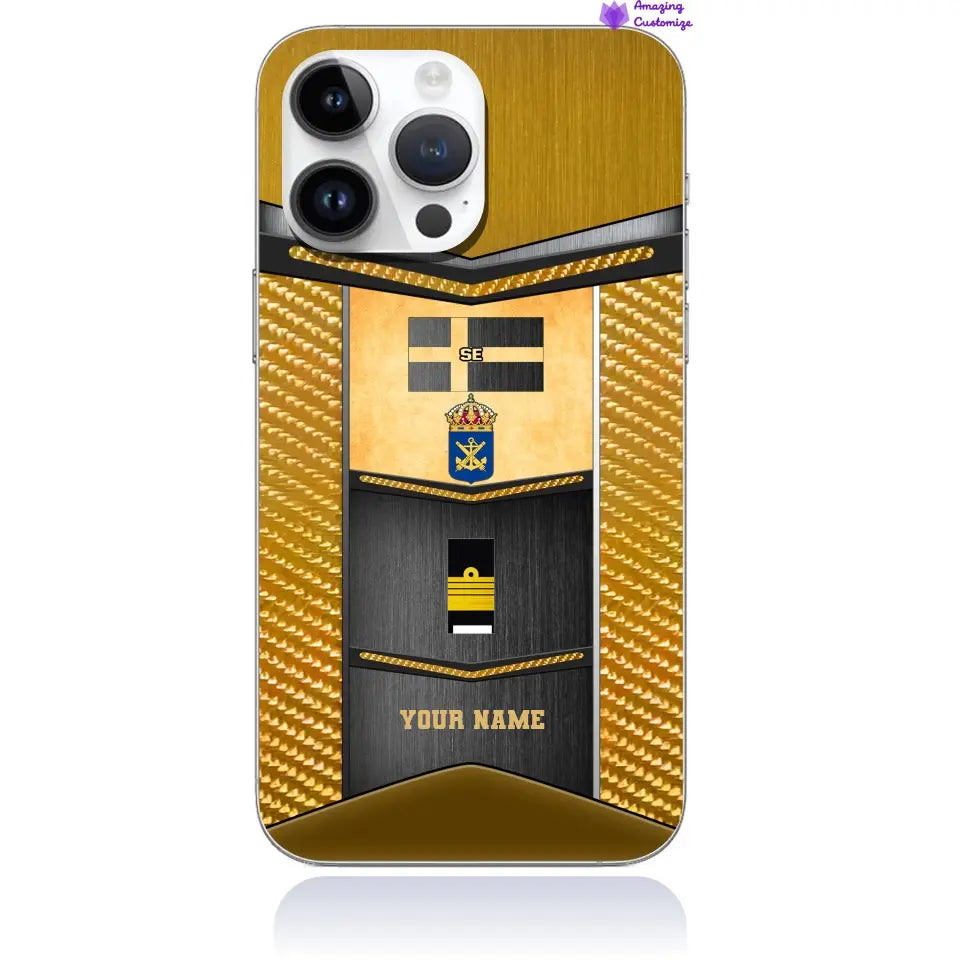 Personalized Sweden Soldier/Veterans With Rank And Name Phone Case Printed - 2607230001