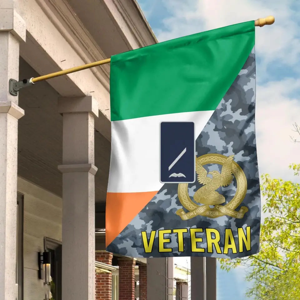 Drapeau de maison personnalisé avec camouflage soldat/vétéran irlandais imprimé en 3D - 2608230001