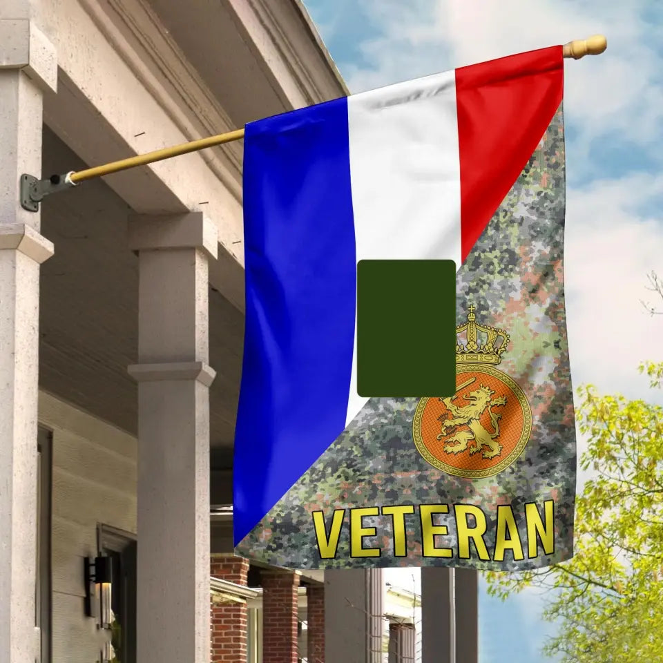 Drapeau de maison de soldat/vétéran néerlandais personnalisé imprimé en 3D - 2608230001