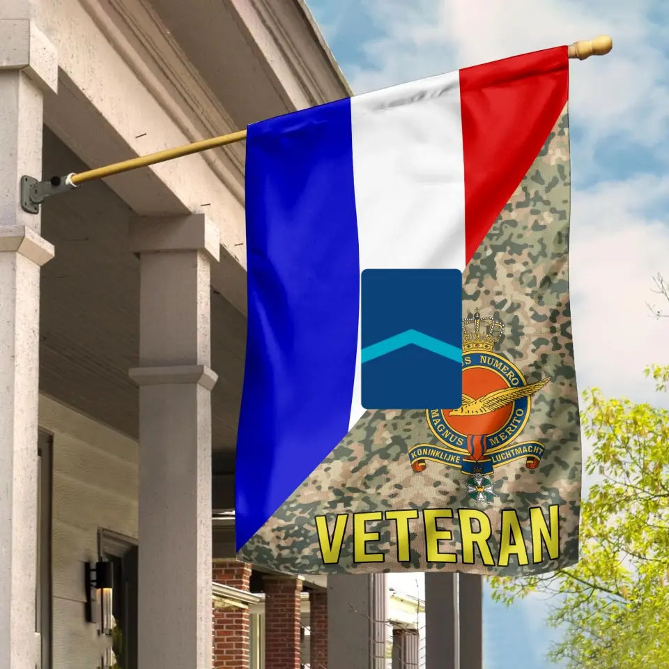 Drapeau de maison de soldat/vétéran néerlandais personnalisé imprimé en 3D - 2608230001