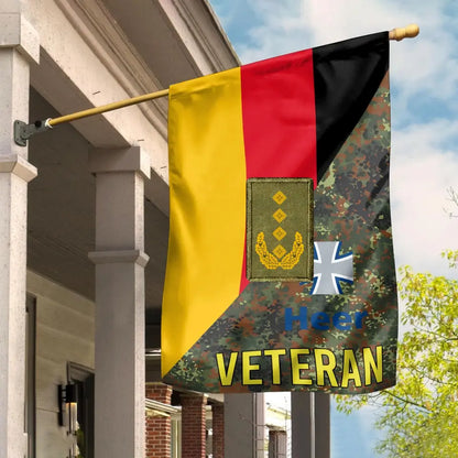 Drapeau de maison personnalisé avec camouflage soldat/vétéran allemand imprimé en 3D - 2608230001