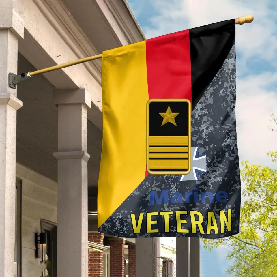 Drapeau de maison personnalisé avec camouflage soldat/vétéran allemand imprimé en 3D - 2608230001