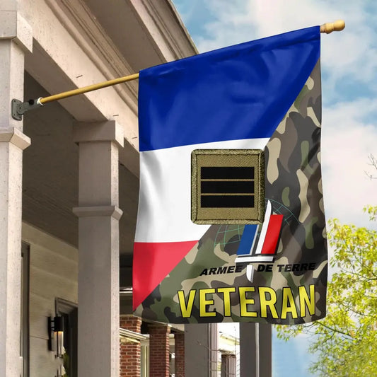 Drapeau de maison personnalisé avec camouflage soldat/vétéran de la France imprimé en 3D - 2608230001