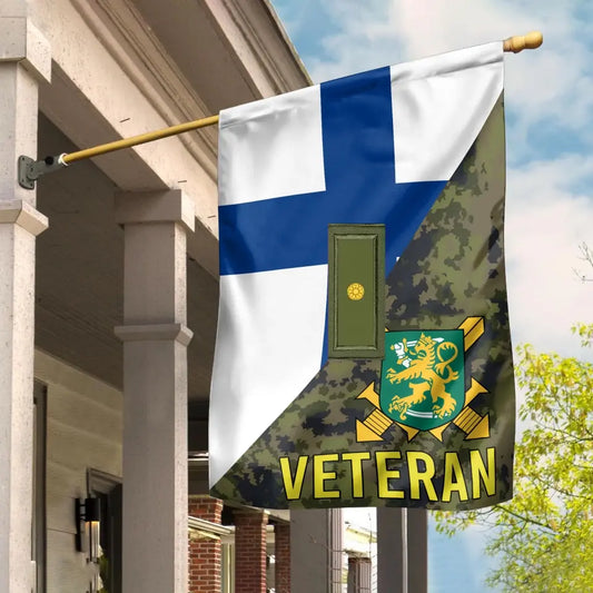 Drapeau de maison de soldat/vétéran finlandais personnalisé imprimé en 3D - 2608230001