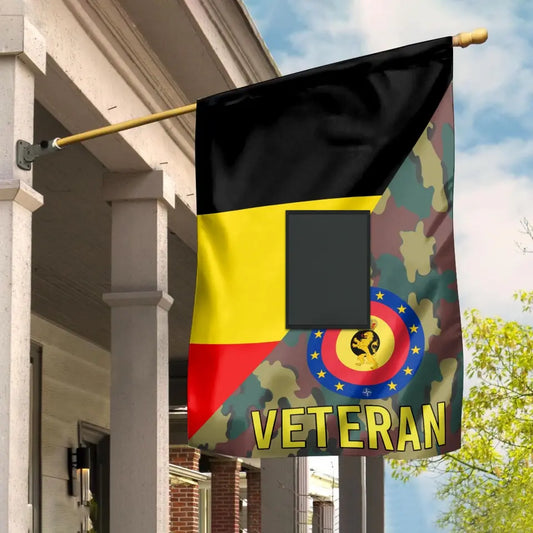 Drapeau de maison personnalisé avec camouflage soldat/vétéran belge imprimé en 3D - 2608230001